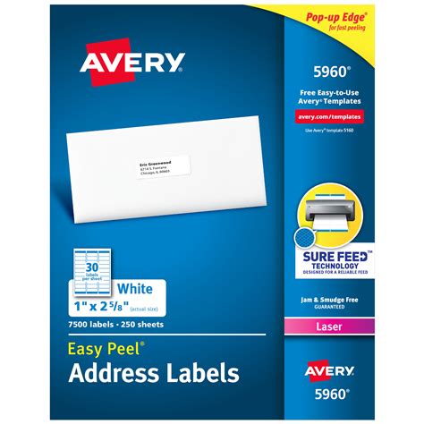 Office Depot white laser address labels feature a permanent adhesive that sticks to most smooth surfaces. . Office depot labels avery
